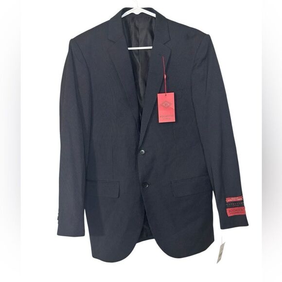 NWT Men's Bocaccio Black Pin Strip 2 Piece. Size 38R - Picture 1 of 9